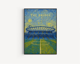 Chelsea 'The Bridge' Stadium Illustration - Contemporary Art Print - UNFRAMED or FRAMED - Perfect Gift for Him - Personalised Text Option (2)