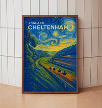 Cheltenham Racecourse Travel Poster - England Wall Art Print, Illustration Poster, Home & Office decor, Gift idea, Gloucestershire print