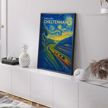 Cheltenham Racecourse Travel Poster - England Wall Art Print, Illustration Poster, Home & Office decor, Gift idea, Gloucestershire print