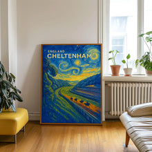 Cheltenham Racecourse Travel Poster - England Wall Art Print, Illustration Poster, Home & Office decor, Gift idea, Gloucestershire print