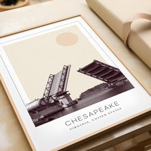 Chesapeake Poster Print, Chesapeake Travel Poster, Chesapeake Minimalistic Wall Art, Chesapeake, Virginia, United States 1882439593