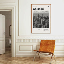 Chicago Art Print  Chicago Poster  Chicago Wall Art  Mid Century Poster  Travel Print Art  Illinois 1580027145