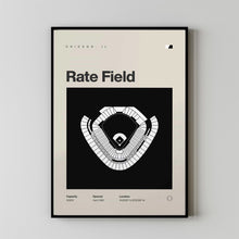 Chicago Ballpark Poster, Rate Field Stadium Print, Mid Century Modern Baseball Poster,-V8YC9I