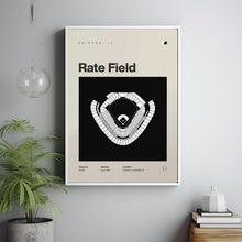 Chicago Ballpark Poster, Rate Field Stadium Print, Mid Century Modern Baseball Poster,-V8YC9I
