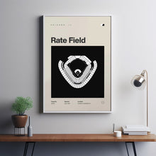 Chicago Ballpark Poster, Rate Field Stadium Print, Mid Century Modern Baseball Poster,-V8YC9I