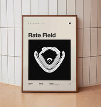 Chicago Ballpark Poster, Rate Field Stadium Print, Mid Century Modern Baseball Poster,-V8YC9I