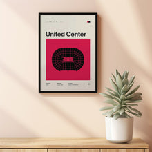 Chicago Basketball Poster, United Center Stadium Print, Mid Century Modern Poster, Spor-U5QXPF