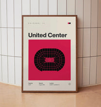 Chicago Basketball Poster, United Center Stadium Print, Mid Century Modern Poster, Spor-U5QXPF