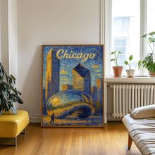 Chicago Cloud Gate Skyline Postcard