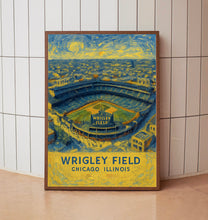 Chicago Cubs MLB  Wrigley Field  Black and White Poster