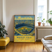 Chicago Cubs MLB  Wrigley Field  Black and White Poster