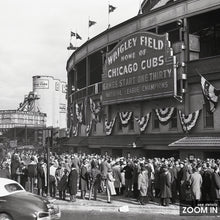 Chicago Cubs Wrigley Field Print, Baseball Black and White Wall Art, Vintage Print, Photography Prints, Museum Quality Photo Art Print 1606604632