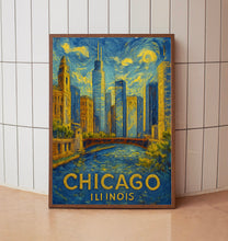 Chicago Travel Poster, Chicago Poster Print, Chicago City Wall Art, Chicago Illinois Travel Wall Art, Traveler Poster Home Decor1