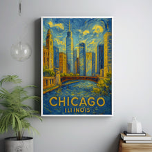 Chicago Travel Poster, Chicago Poster Print, Chicago City Wall Art, Chicago Illinois Travel Wall Art, Traveler Poster Home Decor1