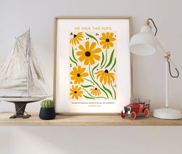 Christian Digital Wall Art, Hebrews Scripture, Religious Poster, Flower Wall Decor, Faith Poster, Bible Verse, Baptism, Gift for Christian 1748596144