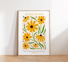Christian Digital Wall Art, Hebrews Scripture, Religious Poster, Flower Wall Decor, Faith Poster, Bible Verse, Baptism, Gift for Christian 1748596144