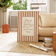 Christian Wall Art For Fall Entryway, Praise God Doxology Printable with Autumn Stripes for Thanksgiving Decor, Scripture Gift 4332867540