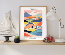 Christian Wall Art Print, Religious Poster, Digital Faith Poster, Bible Psalm Verse Print, Scripture Art, Baptism Gift, Gift for Christian 1743433444