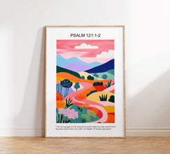 Christian Wall Art Print, Religious Poster, Digital Faith Poster, Bible Verse Print, Psalm Scripture Print, Baptism Gift, Gift for Christian 1743432020 6941