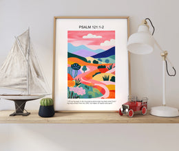 Christian Wall Art Print, Religious Poster, Digital Faith Poster, Bible Verse Print, Psalm Scripture Print, Baptism Gift, Gift for Christian 1743432020 3651