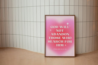 Christian Wall Print, Retro Christian Poster, Scripture Art, Bible Psalms, Digital Download, Wall Decor, Printable Art, Gift For Christian 1659051316