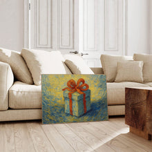Christmas Gift Art Print, Printable Christmas Gift Winter Wall Art, Winter Christmas Holiday Decort