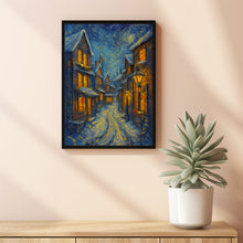 Christmas Town art Wall Art, Christmas Village Prints, Winter Wall Art, Winter Holiday Art Prints