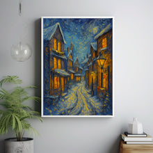 Christmas Town art Wall Art, Christmas Village Prints, Winter Wall Art, Winter Holiday Art Prints