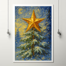 Christmas Tree Star Wall Art Christmas Wall Art, Christmas Gift Wall Art, Primitive Holiday Decor