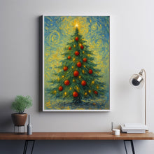 Christmas Tree Wall Art Print, Christmas Wall Art, Christmas Gift Wall Art, Primitive Holiday Decor