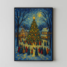 Christmas Tree Wall Art Retro Christmas Christmas Home Decor Winter Holiday Livingroom Decor Idea