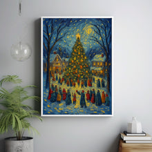 Christmas Tree Wall Art Retro Christmas Christmas Home Decor Winter Holiday Livingroom Decor Idea