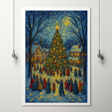 Christmas Tree Wall Art Retro Christmas Christmas Home Decor Winter Holiday Livingroom Decor Idea