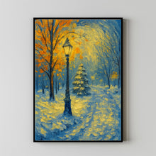 Christmas Tree Winter Park Art Print, Christmas Wall Art, Christmas Gift Snowy Holiday Decort