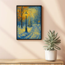 Christmas Tree Winter Park Art Print, Christmas Wall Art, Christmas Gift Snowy Holiday Decort