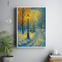Christmas Tree Winter Park Art Print, Christmas Wall Art, Christmas Gift Snowy Holiday Decort