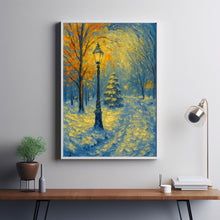 Christmas Tree Winter Park Art Print, Christmas Wall Art, Christmas Gift Snowy Holiday Decort