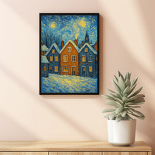 Christmas Village Art Cozy Winter Farmhouse Decor