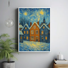 Christmas Village Art Cozy Winter Farmhouse Decor