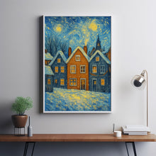 Christmas Village Art Cozy Winter Farmhouse Decor