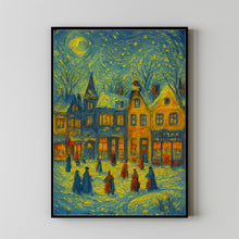 Christmas Wall Art Cute Winter Village Christmas Decor Cozy Season Print Hello December Print (2)