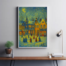 Christmas Wall Art Cute Winter Village Christmas Decor Cozy Season Print Hello December Print (2)