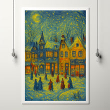 Christmas Wall Art Cute Winter Village Christmas Decor Cozy Season Print Hello December Print (2)