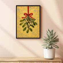 Christmas Wall Art Mistletoe Festive Holiday Christmas Wall Decor Print, Mistletoe Wall Art Painting Print