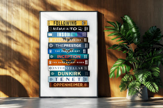 Christopher Nolan VHS Movie Poster Nostalgic Minimalist Retro Film Wall Art Print Gift 1572290050