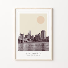 Cincinnati Poster Print, Cincinnati Travel Poster, Cincinnati Minimalistic Wall Art, Cincinnati, Ohio, United States 1868248468