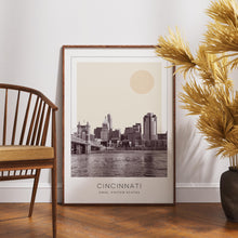 Cincinnati Poster Print, Cincinnati Travel Poster, Cincinnati Minimalistic Wall Art, Cincinnati, Ohio, United States 1868248468