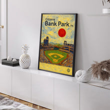 Citizens Bank Park Poster, Phillies Poster, Minimalist, Helvetica, Mid-Century Modern, Baseball Art, Baseball Stadium Poster, Philadelphia