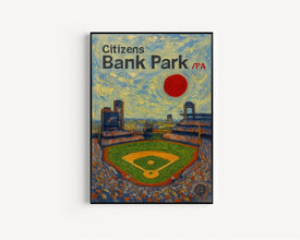 Citizens Bank Park Poster, Phillies Poster, Minimalist, Helvetica, Mid-Century Modern, Baseball Art, Baseball Stadium Poster, Philadelphia (2)