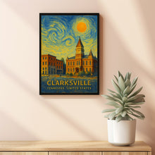 Clarksville Poster Print, Clarksville Travel Poster, Clarksville Minimalistic Wall Art, Clarksville, Tennessee, United States